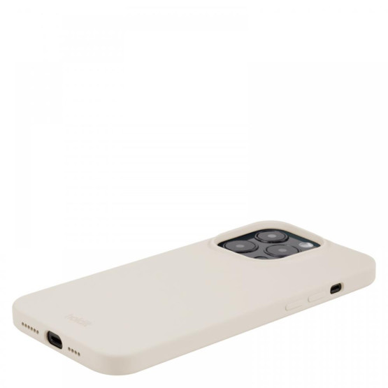 Гръб Holdit Silicone Case за iPhone 14 Pro - Light Beige