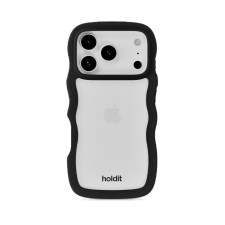 Гръб Holdit Wavy за iPhone 17 Pro - Черен/Прозрачен