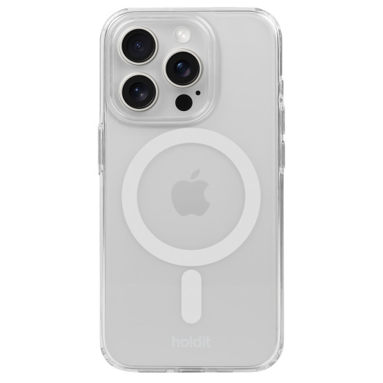 Гръб Holdit за iPhone 15 Pro Max, MagSafe Case, Бял
