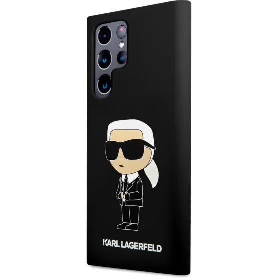 Гръб Karl Lagerfeld Liquid Silicone Ikonik NFT Case за Samsung Galaxy S23 Ultra - Черен