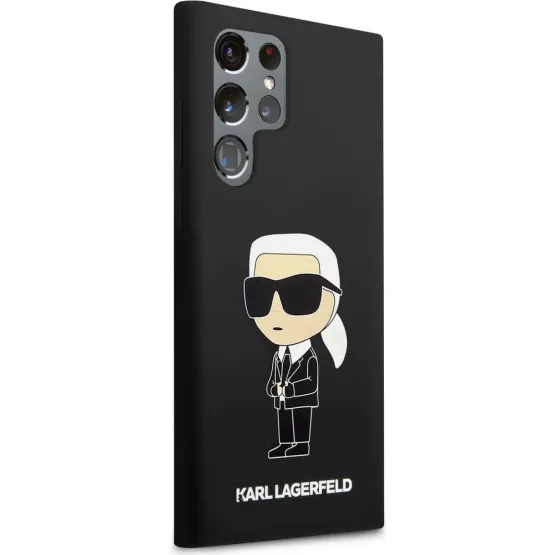 Гръб Karl Lagerfeld Liquid Silicone Ikonik NFT Case за Samsung Galaxy S23 Ultra - Черен