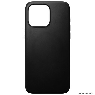 Гръб Nomad Modern Leather Case за iPhone 15 Pro Max - Черен
