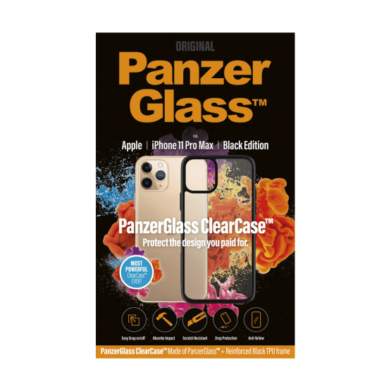 Гръб PanzerGlass за IPhone 11 Pro Max 6.5 ClearCase - Черна рамка, 117019