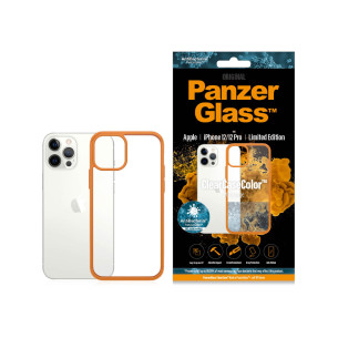 Гръб PanzerGlass за IPhone 12 / 12 Pro, ClearCase - Oранжева рамка