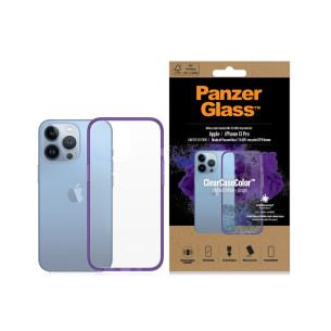 Гръб PanzerGlass за IPhone 13 Pro , ClearCase - Лилава рамка