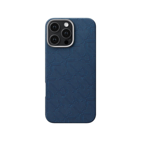 Гръб Pitaka за iPhone 16 Pro Max,Tactile Woven Case, PTK, Dark Blue