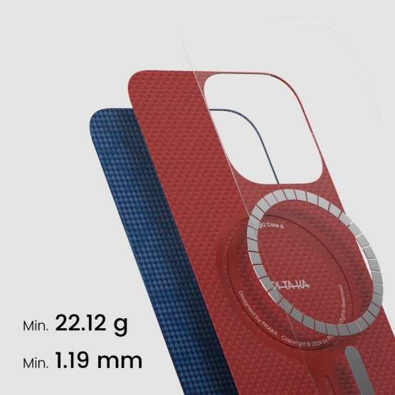 Гръб Pitaka за iPhone 16 Pro Max,Tactile Woven Case, PTK, Dark Blue