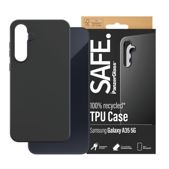 Гръб Safe за Samsung Galaxy A35 5G, TPU, Черен