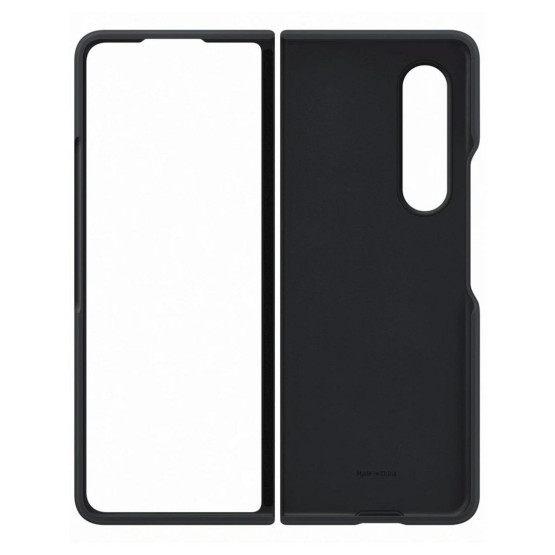Гръб Samsung Leather Flip Cover за Galaxy Z Fold 3 - Черен, EF-FF926LBE
