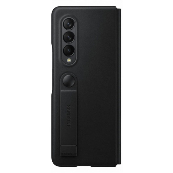 Гръб Samsung Leather Flip Cover за Galaxy Z Fold 3 - Черен, EF-FF926LBE