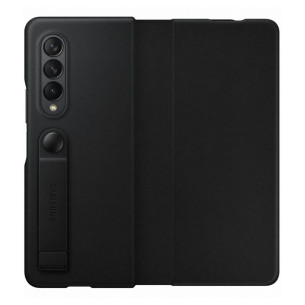 Гръб Samsung Leather Flip Cover за Galaxy Z Fold 3 - Черен, EF-FF926LBE