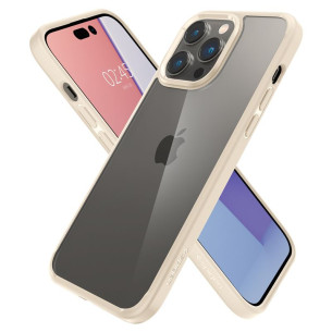 Гръб Spigen Crystal Hybrid за iPhone 14 Pro - Sand beige