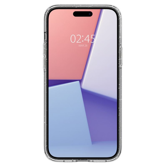 Гръб Spigen Liquid Crystal Glitter за iPhone 15 - Прозрачен/блестящ
