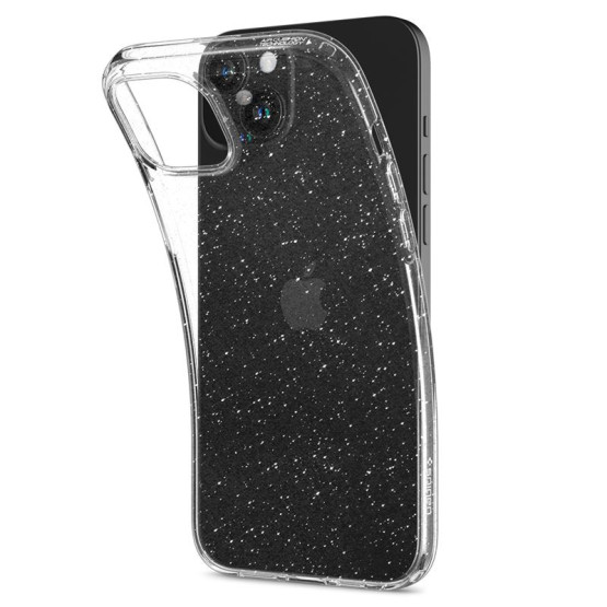 Гръб Spigen Liquid Crystal Glitter за iPhone 15 - Прозрачен/блестящ