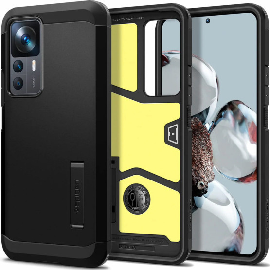 Гръб Spigen Tough Armor за Xiaomi 12T/Xiaomi 12T Pro - Черен