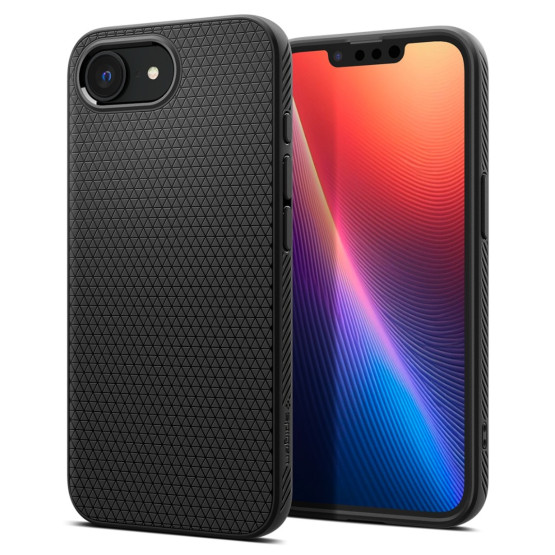 Гръб Spigen за iPhone 16E, Liquid Air, MagSafe, Черен