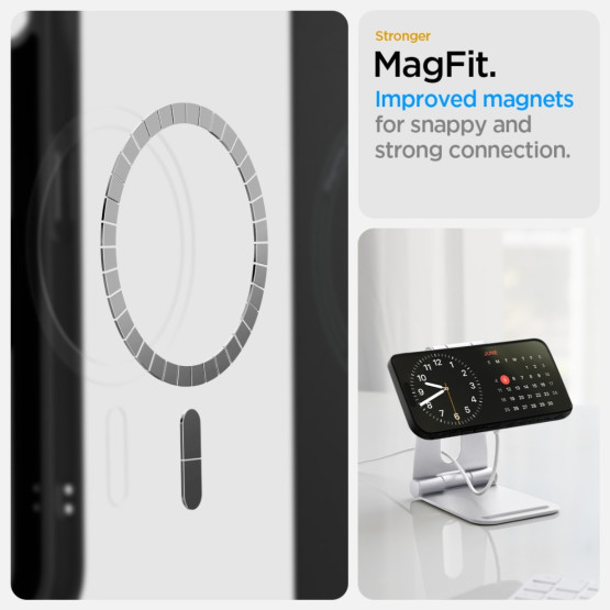 Гръб Spigen за iPhone 16E, Liquid Air, MagSafe, Черен