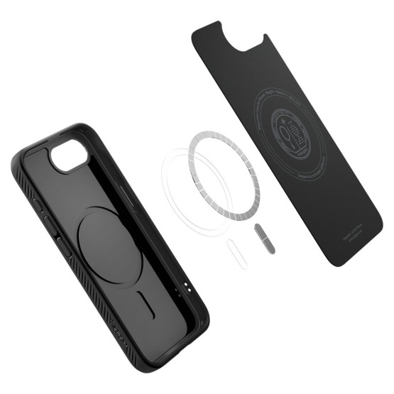 Гръб Spigen за iPhone 16E, Liquid Air, MagSafe, Черен