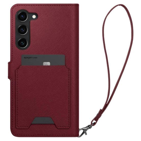 Калъф Spigen Wallet S Plus за Samsung Galaxy S23 - Бордо
