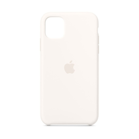 Оригинален гръб Apple Silicone Cover за iPhone 11, Бял, MWVX2ZM/A