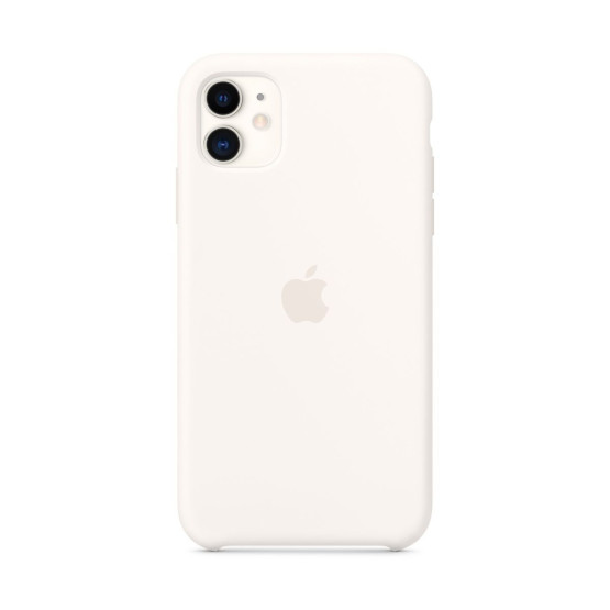 Оригинален гръб Apple Silicone Cover за iPhone 11, Бял, MWVX2ZM/A