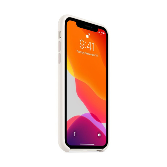 Оригинален гръб Apple Silicone Cover за iPhone 11, Бял, MWVX2ZM/A