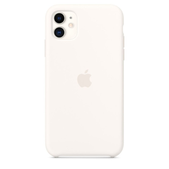 Оригинален гръб Apple Silicone Cover за iPhone 11, Бял, MWVX2ZM/A