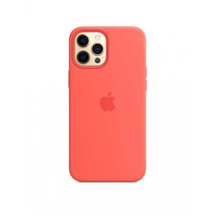 Оригинален гръб Apple Silicone Magsafe Cover за iPhone 12 Pro Max - Pink Citrus, MHL93ZM/A