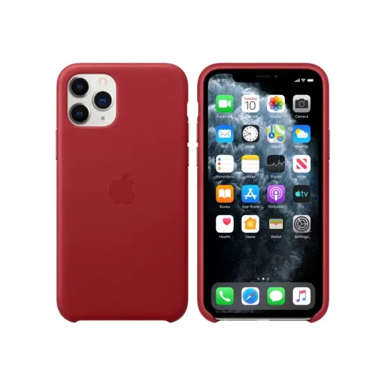 Оригинален гръб Leather Case for Apple iPhone 11 Pro - Червен, MWYF2ZE/A