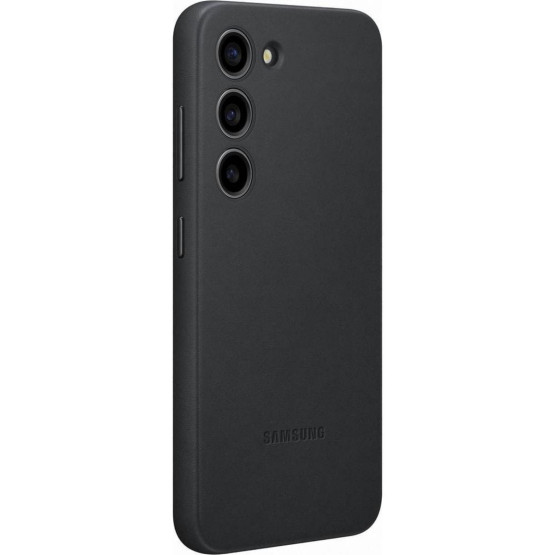 Оригинален гръб Samsung Leather Cover за Samsung Galaxy S23 Plus - Черен, EF-VS916LBE