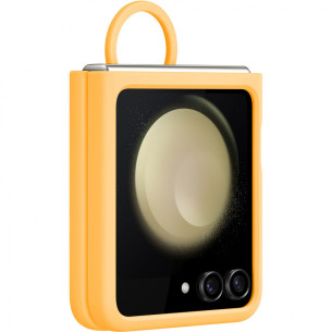 Оригинален гръб Samsung Silicone Cover with Ring за Galaxy Z Flip 5 - Apricot, EF-PF731TOE