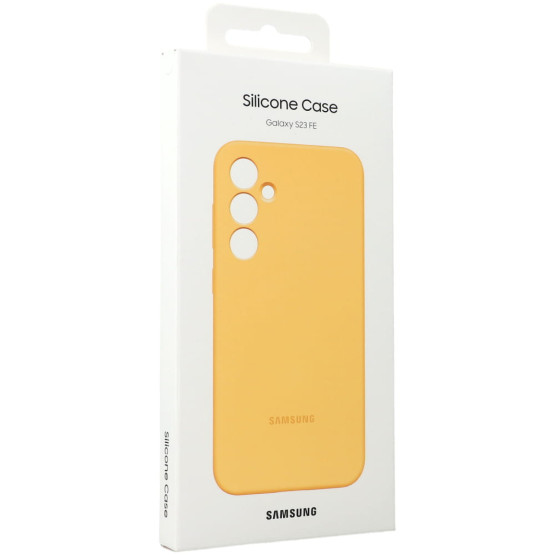 Оригинален гръб Samsung Silicone Cover за Galaxy S23 FE - Apricot, EF-PS711TOE