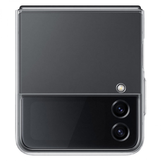 Оригинален гръб Samsung Slim Cover за Galaxy Z Flip 4 - Прозрачен, EF-QF721CTE