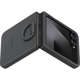 Оригинален гръб Samsung за Galaxy Z Flip 7FE, Z FLip 6, Silicone Cover with Ring, Черен, EF-PF741TBE