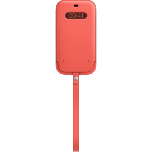 Оригинален калъф Apple Leather Sleeve MagSafe Cover за iPhone 12 Pro - Розов Max, MHYF3ZM/A