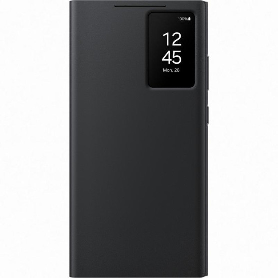 Оригинален калъф Samsung S-View Case за Galaxy S24 Ultra - Черен, EF-ZS928CBE
