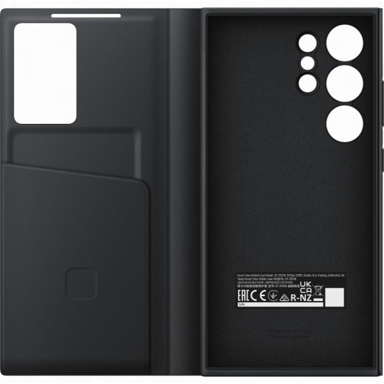 Оригинален калъф Samsung S-View Case за Galaxy S24 Ultra - Черен, EF-ZS928CBE