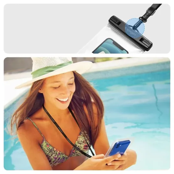 Водоустойчив калъф Spigen Aqua Shield WaterProof Case A601 , комплект 2 броя - Прозрачни