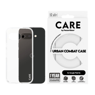 Гръб CARE by PanzerGlass за Google Pixel 9a, Flagship Case, Urban Combat, Прозрачен