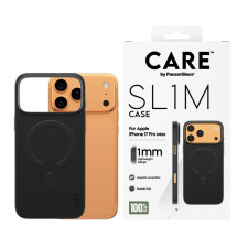 Гръб Care by PanzerGlass за iPhone 17 Pro Мax, MagSafe, SuperSlim - Черен