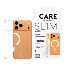 Гръб Care by PanzerGlass за iPhone 17 Pro Max, MagSafe, SuperSlim, White