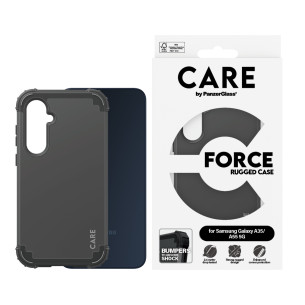 Гръб Care by PanzerGlass за Samsung A35,А55, Fashion, Black Rugged, Черен