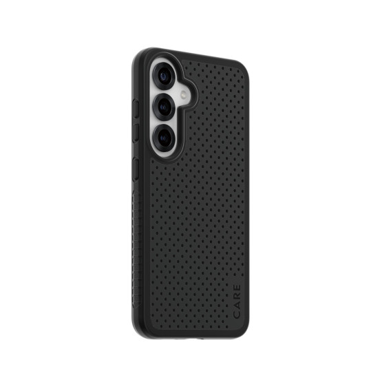Гръб Care by PanzerGlass за Samsung Galaxy S25, Feature Case, Heat Beat, QI Compatible, Черен