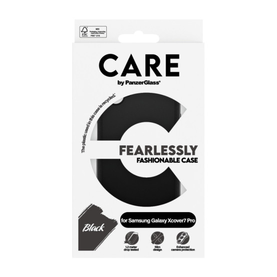 Гръб Care by PanzerGlass за Samsung Xcover 7 Pro, TPU - Черен