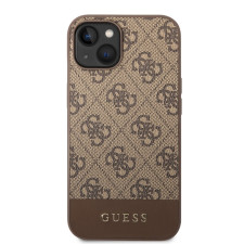 Гръб Guess 4G Stripe Case за iPhone 14 Plus - Кафяв