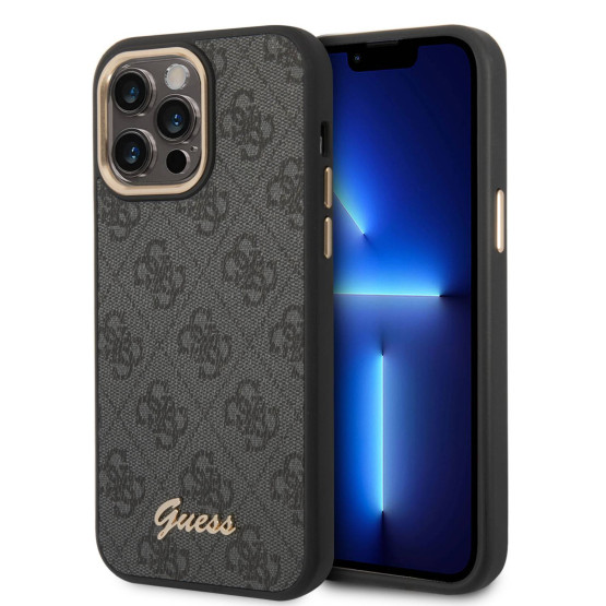 Гръб Guess PC/TPU 4G Metal Camera Outline Case за iPhone 14 Pro Max - Черен