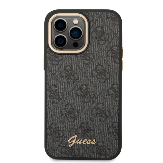 Гръб Guess PC/TPU 4G Metal Camera Outline Case за iPhone 14 Pro Max - Черен