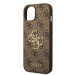 Гръб Guess PU 4G Metal Logo Case за iPhone 15 - Кафяв