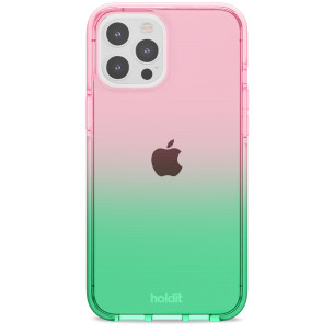 Гръб Holdit Seethru Case за iPhone 12 Pro Max - Grass green/Bright Pink
