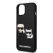 Гръб Karl Lagerfeld and Choupette 3D Case за iPhone 14 Plus - Черен